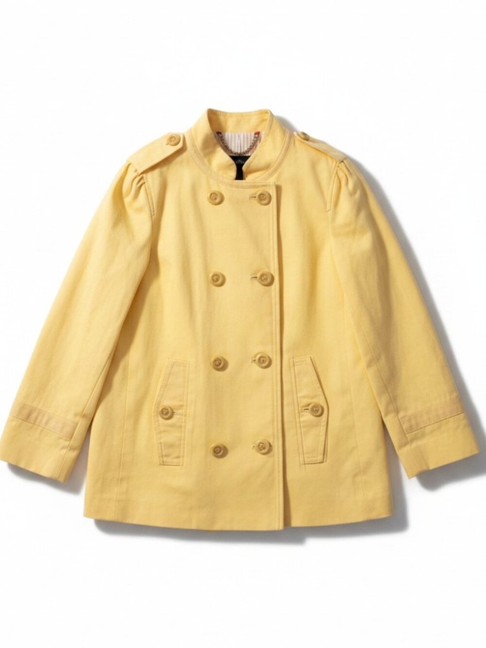 Marc by Marc Jacobs Yellow Double Breasted Military Jacket Chic Glam sz L